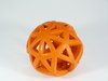 Gitterball aus Vollgummi - RUBBER Line, Grösse 9cm, Farbe orange