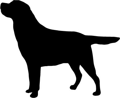Labrador Retriever Silhouette, Aufkleber