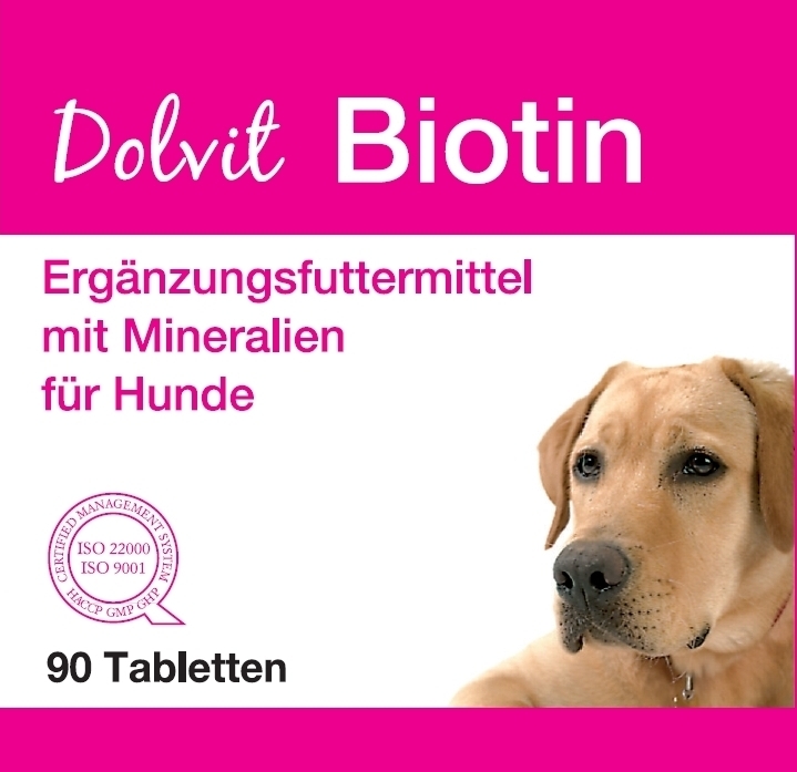 Biotin für gesunde Haut Fell und Krallen  90 Tabl. für Hunde
