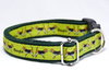 Beagle Motiv, Halsband 20mm breit mit Klickverschluss, dunkel grün