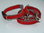 Nylon Halsband und Leine 2farbig, 25mm breit, grau-rot