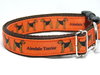 Airedale Terrier Motiv, Halsband 25mm breit, Gurtband - braun