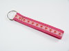 Schlüsselanhänger mit Webborte Sternchen in pink 11cm lang