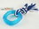Ring mit Seil Spielzeug für Welpen o.kleine Hunde, blau