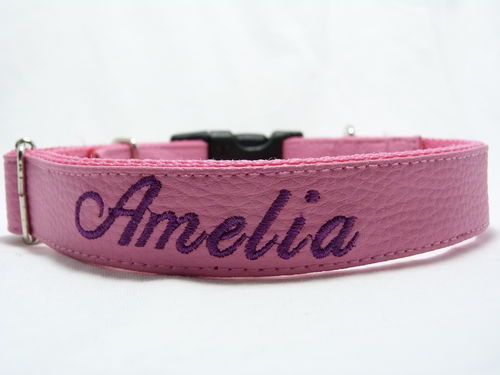 besticktes Halsband, 25mm breit für "Amelia"